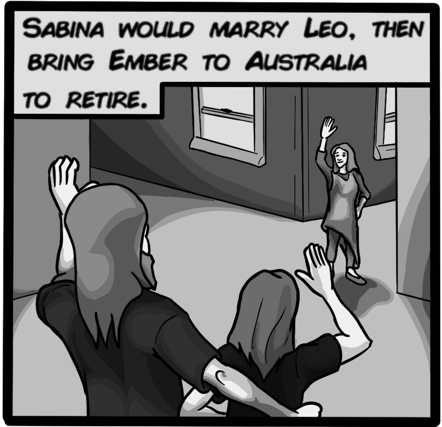 Sabina would marry Leo, then bring Ember to Australia to retire.