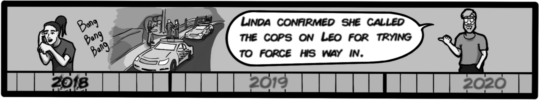 Linda confirmed she called the cops on Leo for trying to force his way in.